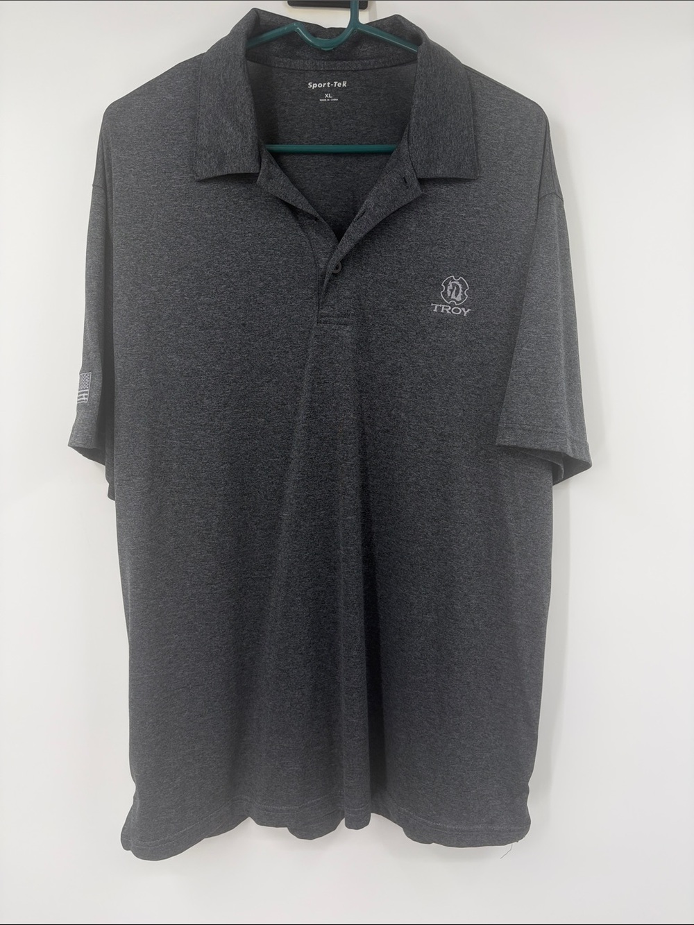 Sport-Tek Grey Troy Industries Polo Shirt Size XL